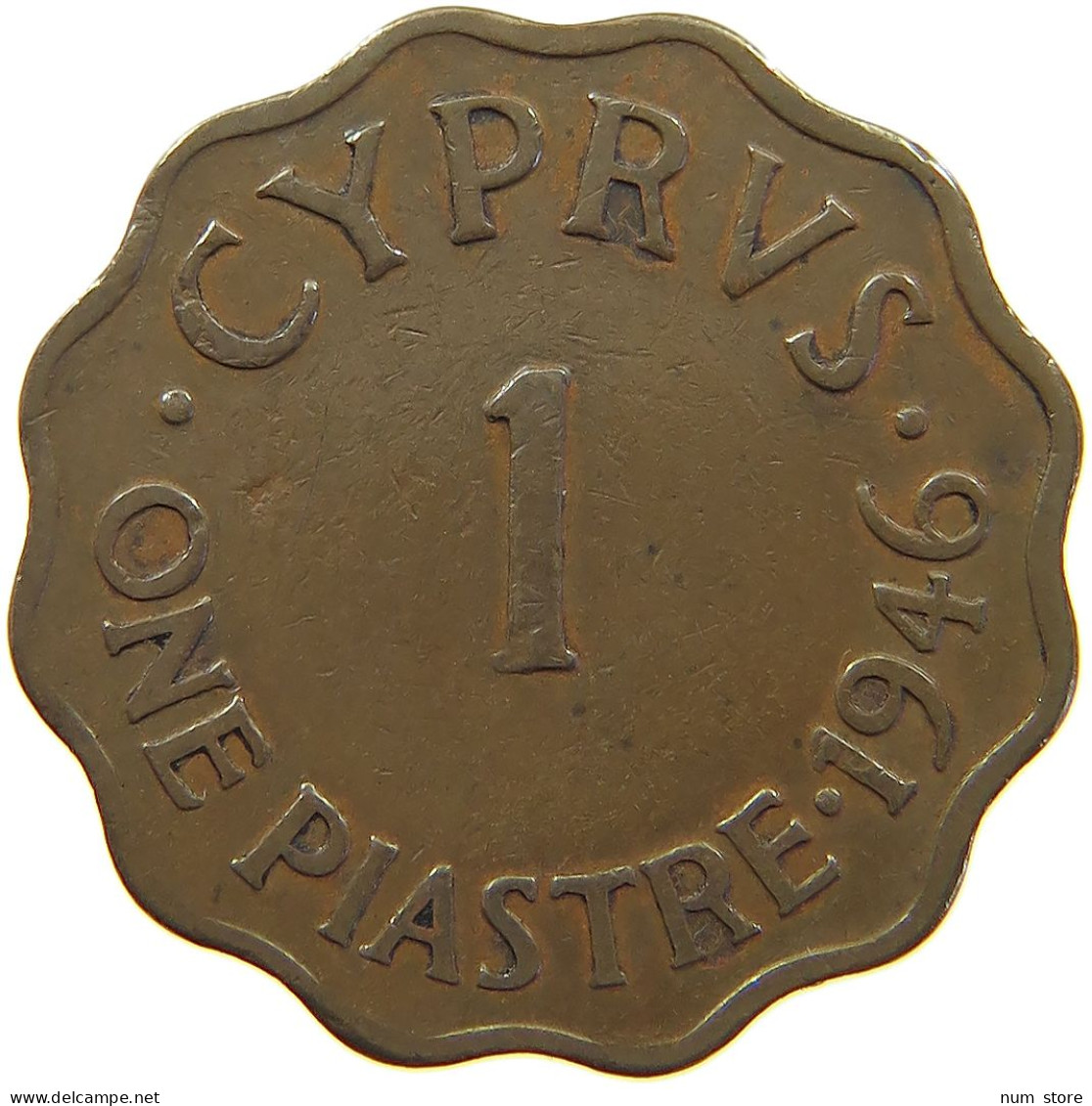 CYPRUS PIASTRE 1946 GEORGE VI. (1936-1952) #MA 062991 - Cipro