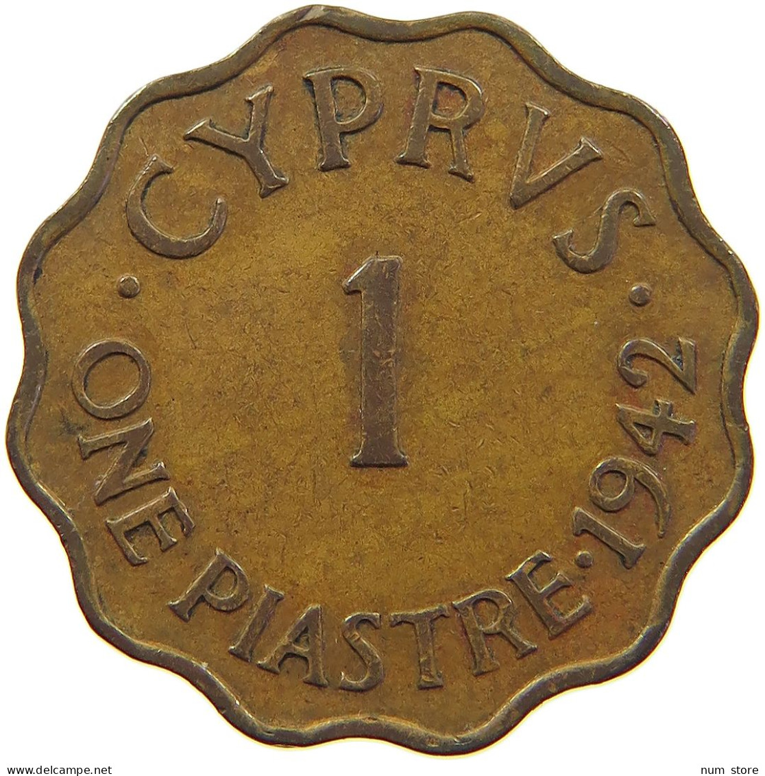 CYPRUS PIASTRE 1942 GEORGE VI. (1936-1952) #MA 062993 - Cipro