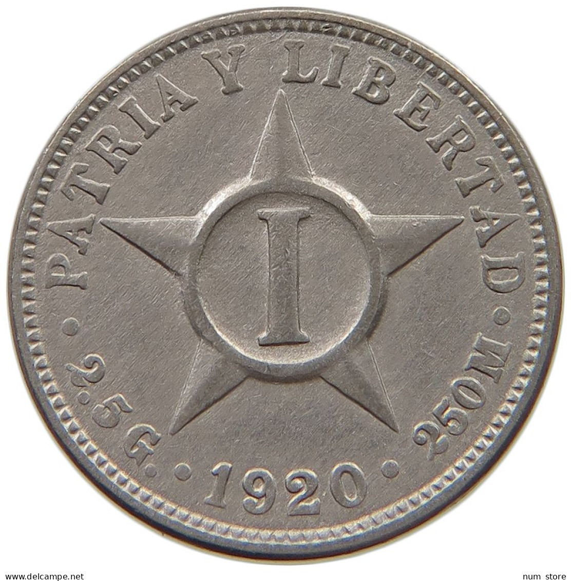 CUBA CENTAVO 1920  #MA 019048 - Cuba