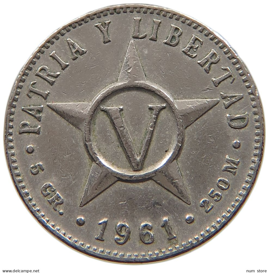 CUBA 5 CENTAVOS 1961  #MA 020726 - Cuba