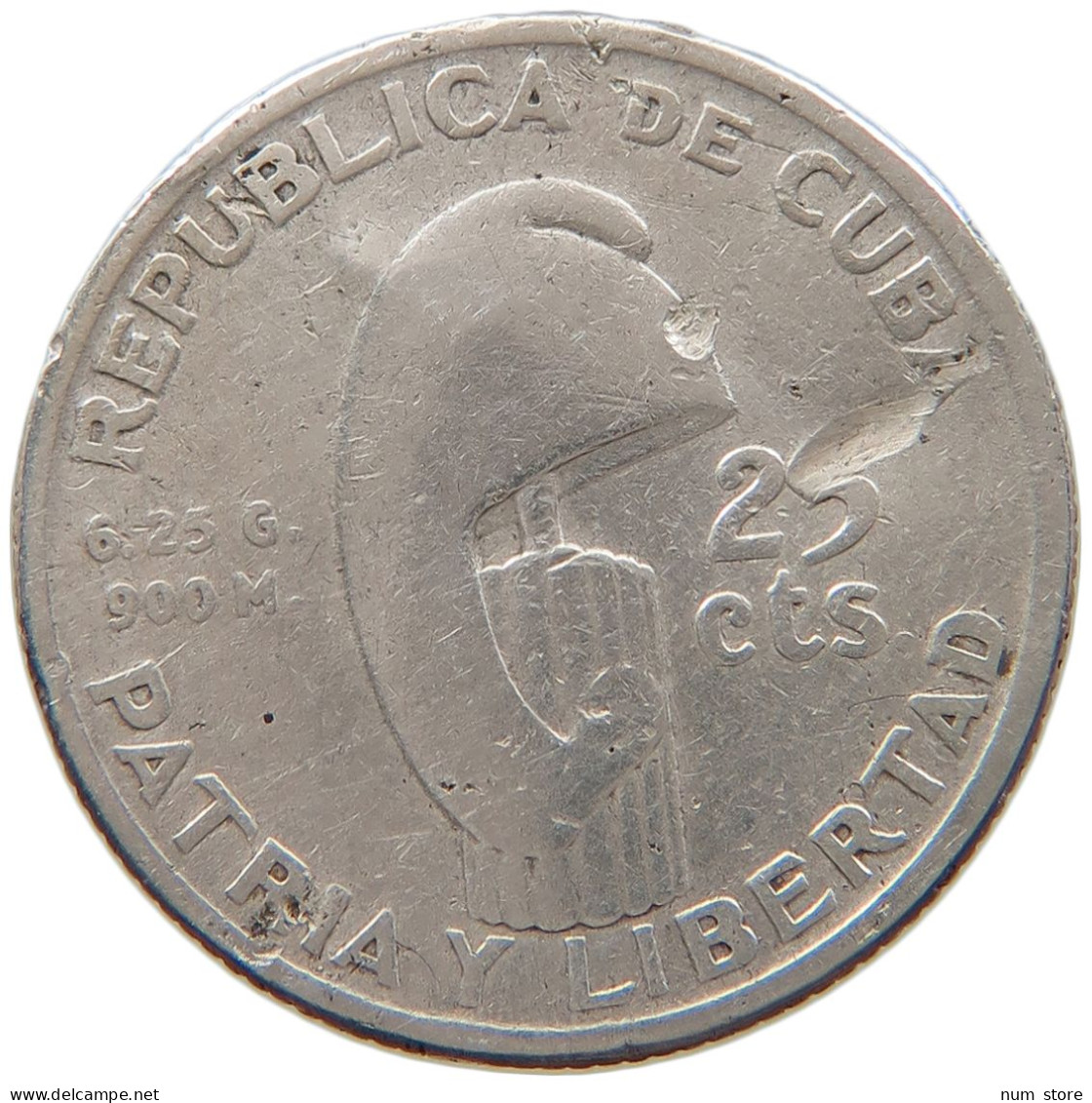 CUBA 25 CENTAVOS 1953  #MA 060520 - Cuba