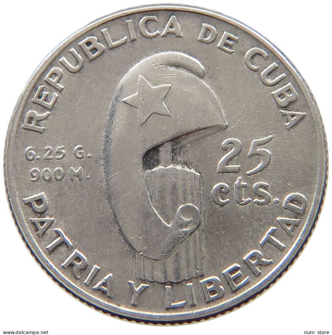 CUBA 25 CENTAVOS 1953  #MA 017795 - Cuba