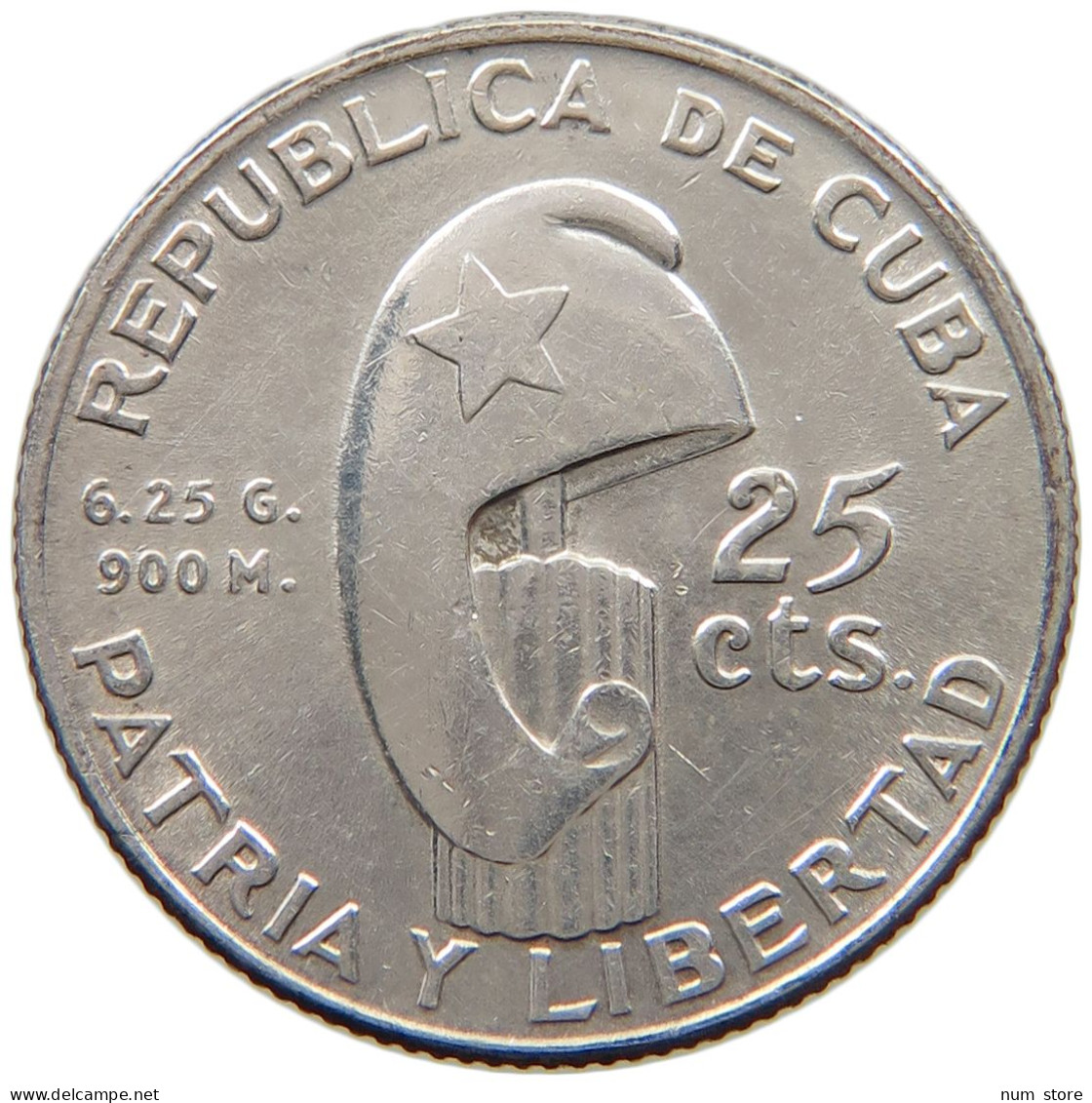 CUBA 25 CENTAVOS 1953  #MA 010198 - Cuba