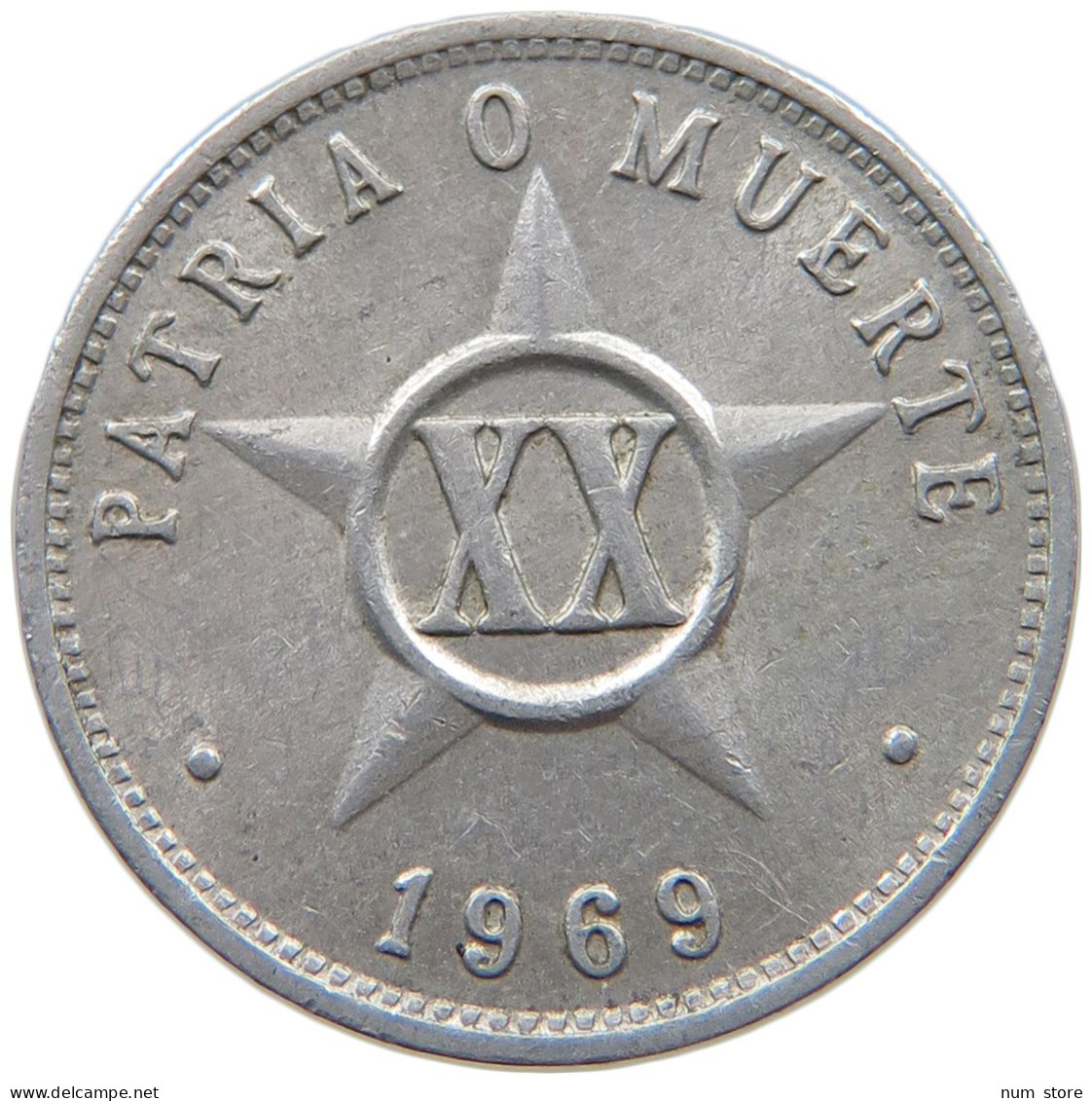 CUBA 20 CENTAVOS 1969  #MA 020754 - Cuba