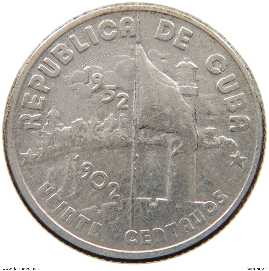 CUBA 20 CENTAVOS 1952  #MA 010184 - Kuba