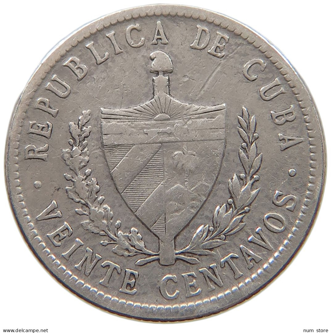 CUBA 20 CENTAVOS 1948  #MA 019054 - Cuba