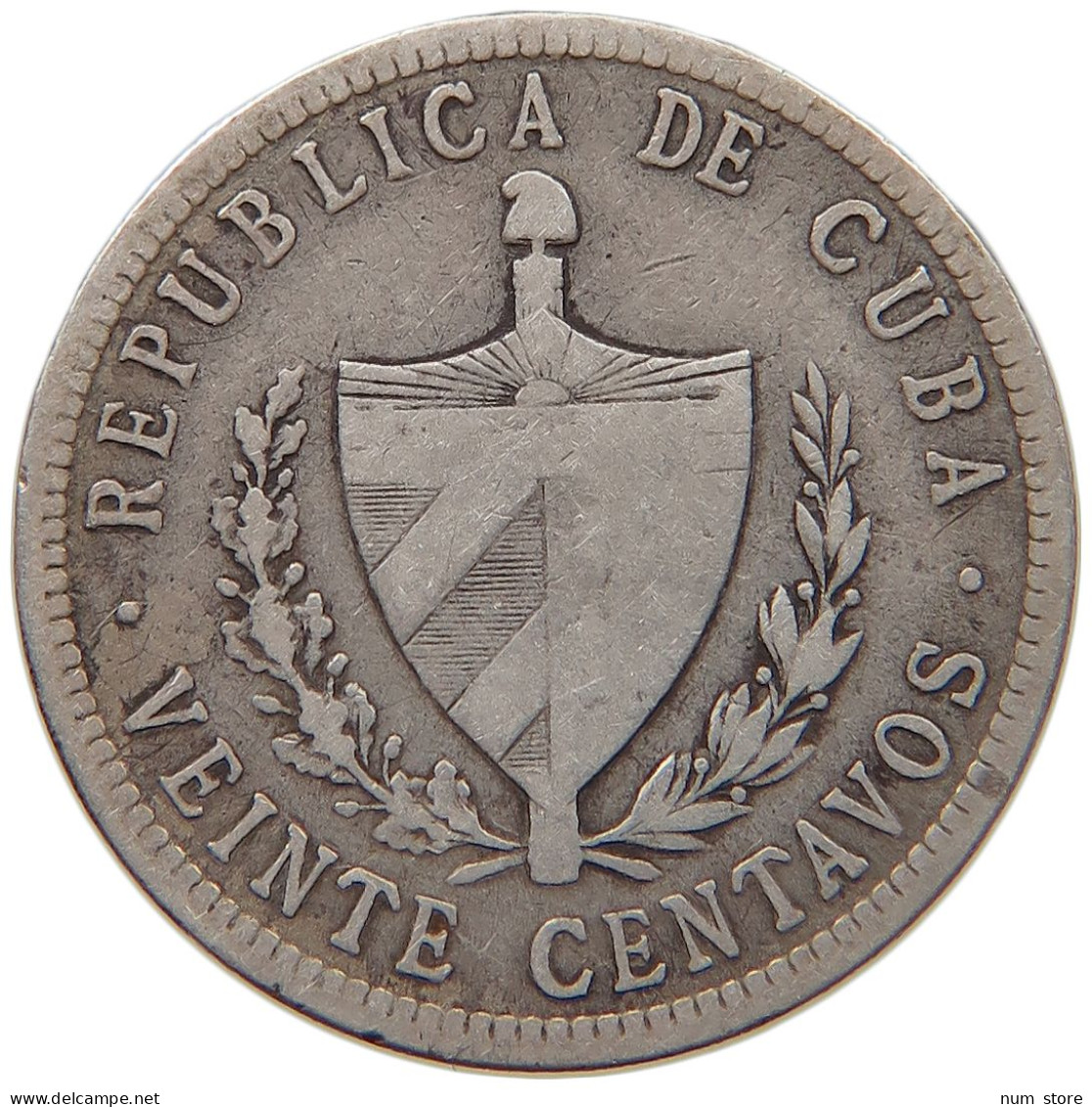 CUBA 20 CENTAVOS 1915  #MA 065492 - Cuba