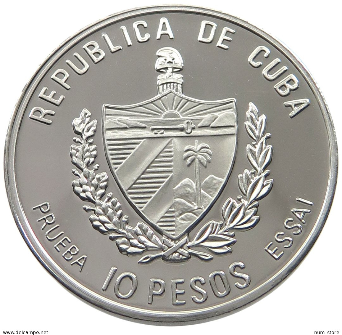 CUBA 10 PESOS 1995 ALUMINIUM PATTERN JOSE MARTI, PLAIN EDGE #MA 015042 - Cuba