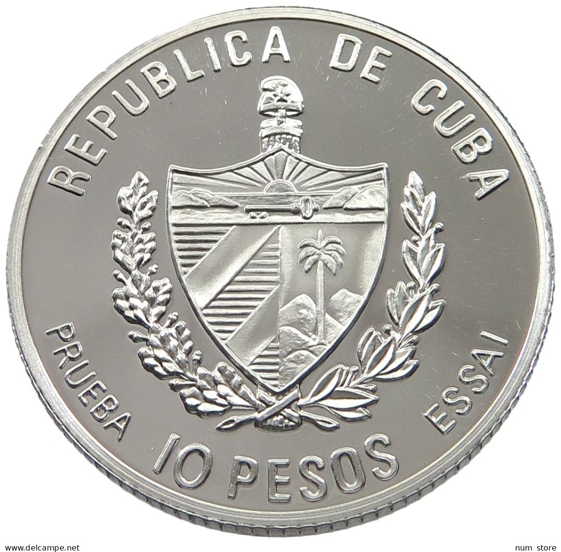 CUBA 10 PESOS 1995 ALUMINIUM PATTERN , REEDED EDGE, PIRATAS DEL CARIBE #MA 015059 - Kuba