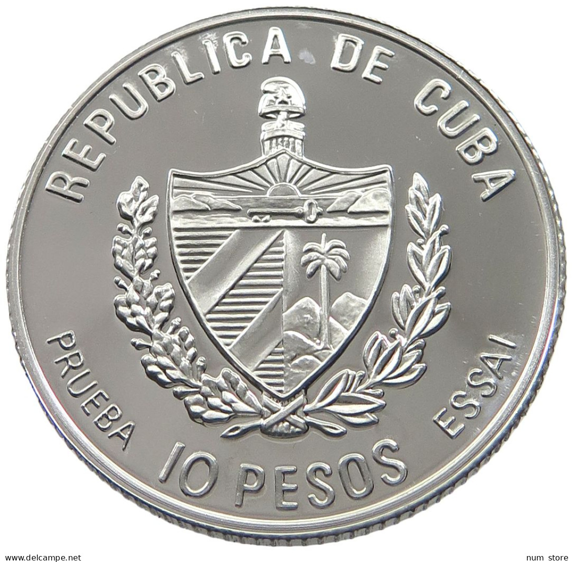 CUBA 10 PESOS 1995 ALUMINIUM PATTERN , REEDED EDGE, MARIPOSAS DEL CARIBE #MA 015050 - Kuba