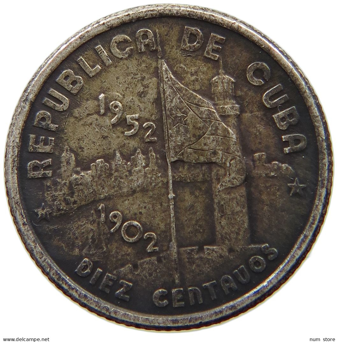 CUBA 10 CENTAVOS 1952  #MA 016755 - Cuba