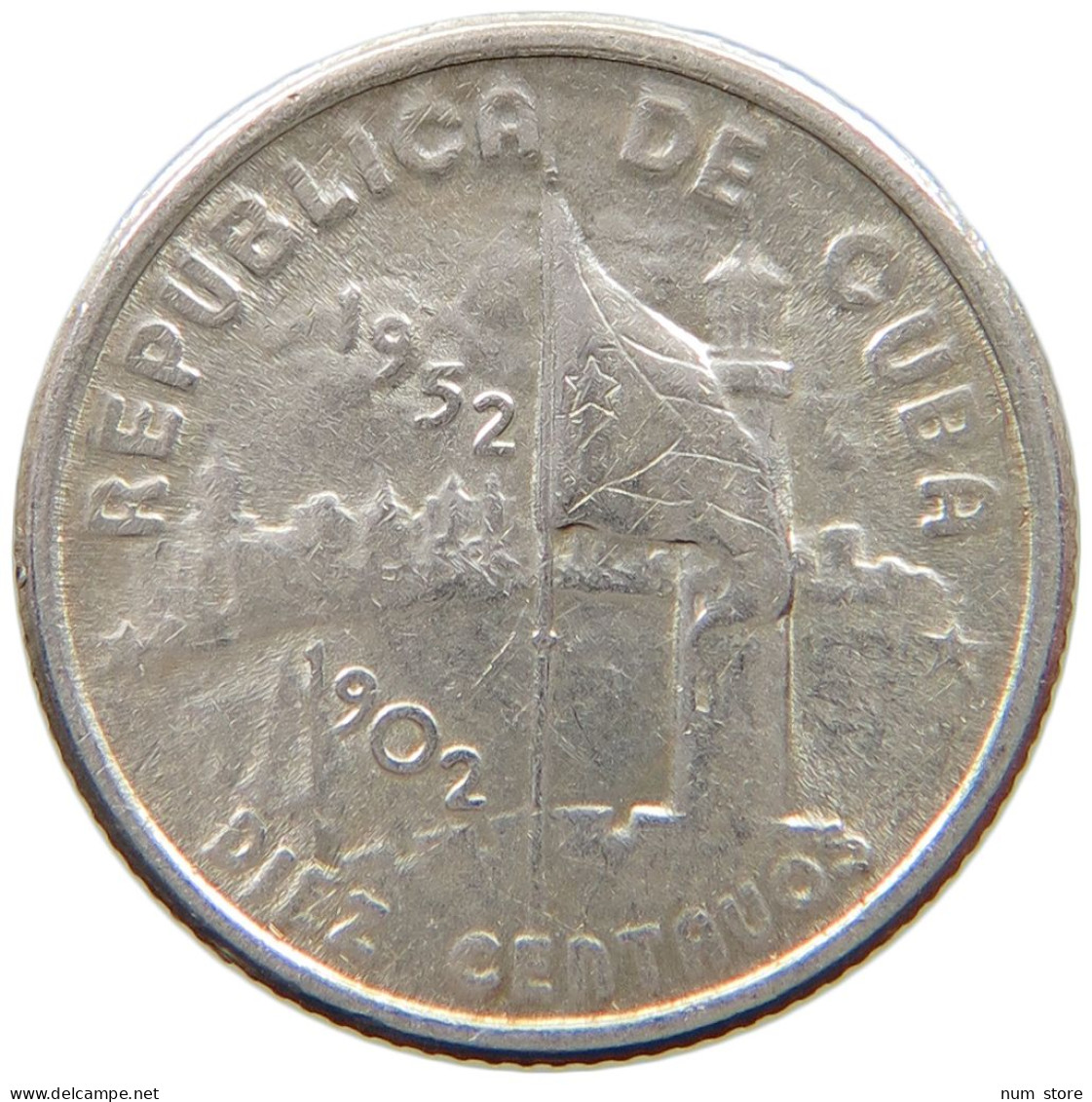 CUBA 10 CENTAVOS 1952  #MA 014539 - Kuba