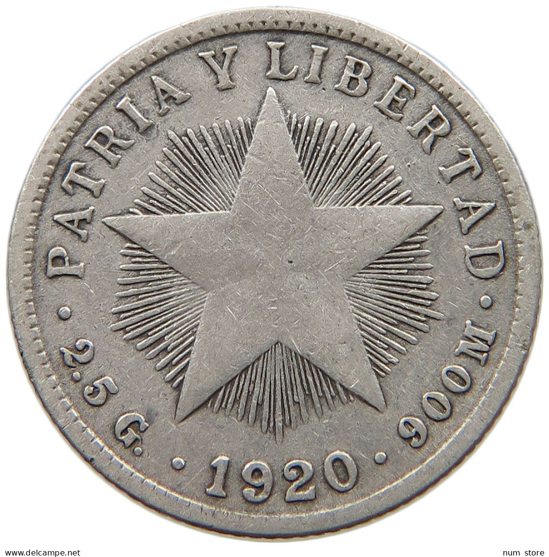 CUBA 10 CENTAVOS 1920  #MA 017792 - Cuba