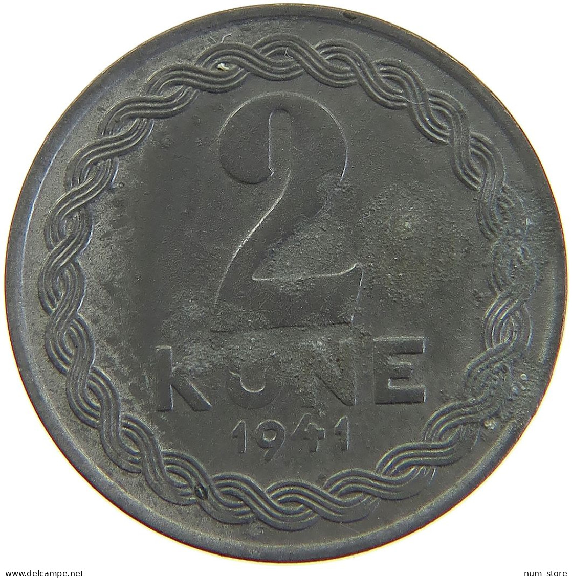 CROATIA 2 KUNE 1941  #MA 102838 - Croatia