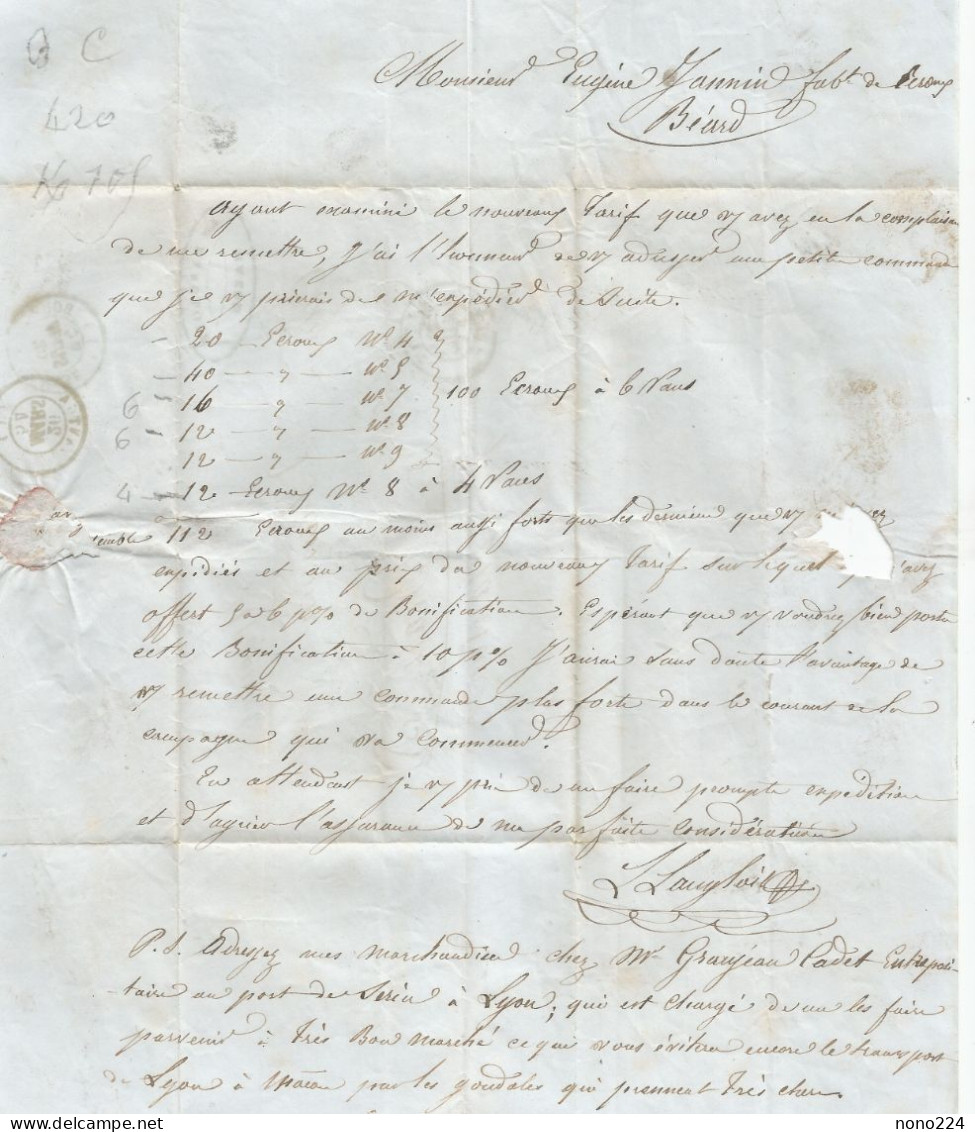 Lettre De 1854 ( Macon ) - Zonder Classificatie