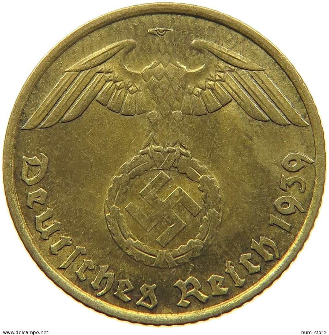 DRITTES REICH 5 REICHSPFENNIG 1939 J  #MA 098974 - 5 Reichspfennig