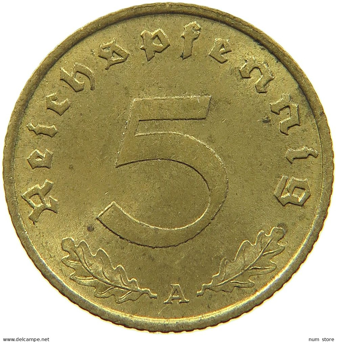 DRITTES REICH 5 REICHSPFENNIG 1939 A  #MA 098983 - 5 Reichspfennig