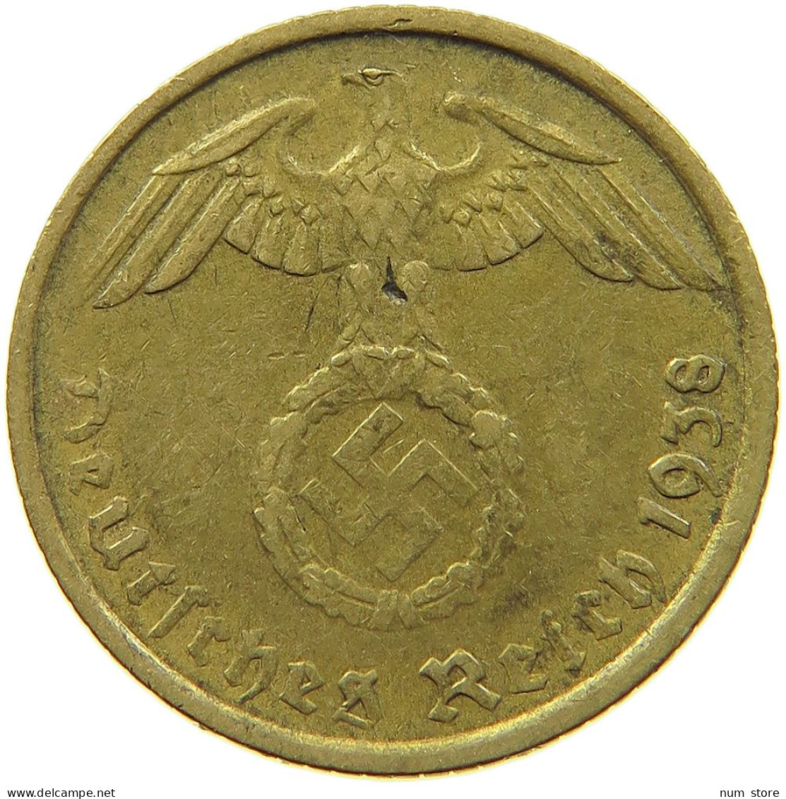 DRITTES REICH 5 REICHSPFENNIG 1938 G  #MA 098992 - 5 Reichspfennig