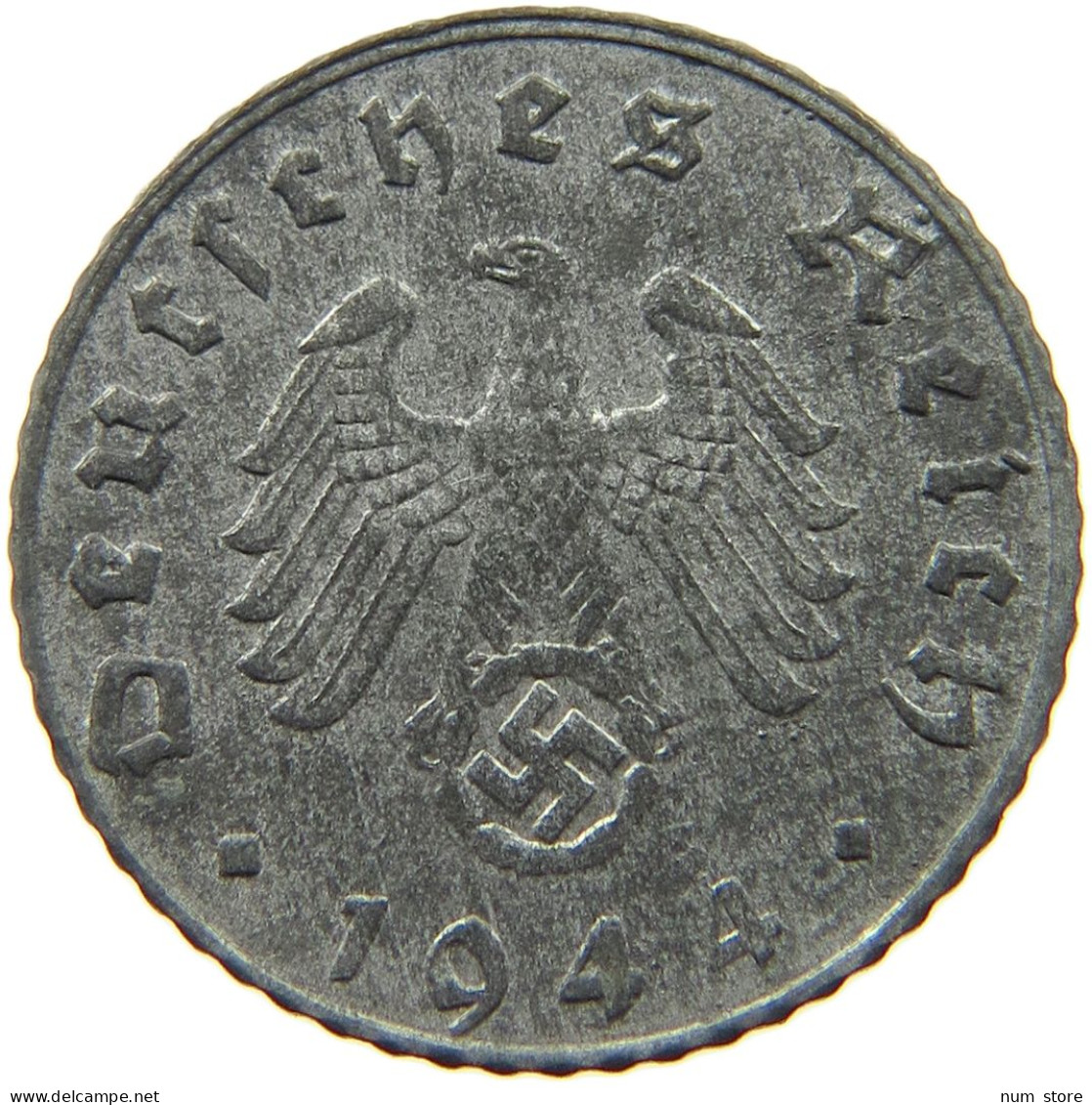 DRITTES REICH 5 PFENNIG 1944 E 180° STEMPELDREHUNG, PROBEN #MA 010398 - 5 Reichspfennig