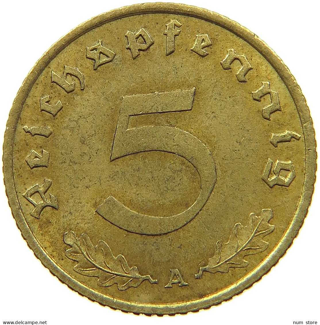 DRITTES REICH 5 REICHSPFENNIG 1938 A  #MA 098991 - 5 Reichspfennig