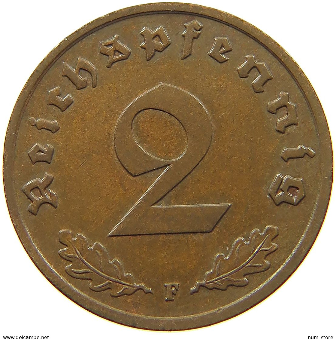 DRITTES REICH 2 PFENNIG 1939 F  #MA 100017 - 2 Reichspfennig