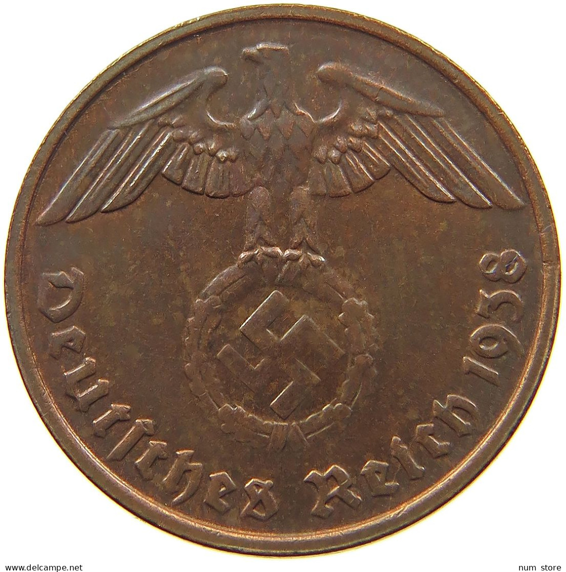 DRITTES REICH 2 PFENNIG 1938 G  #MA 100026 - 2 Reichspfennig