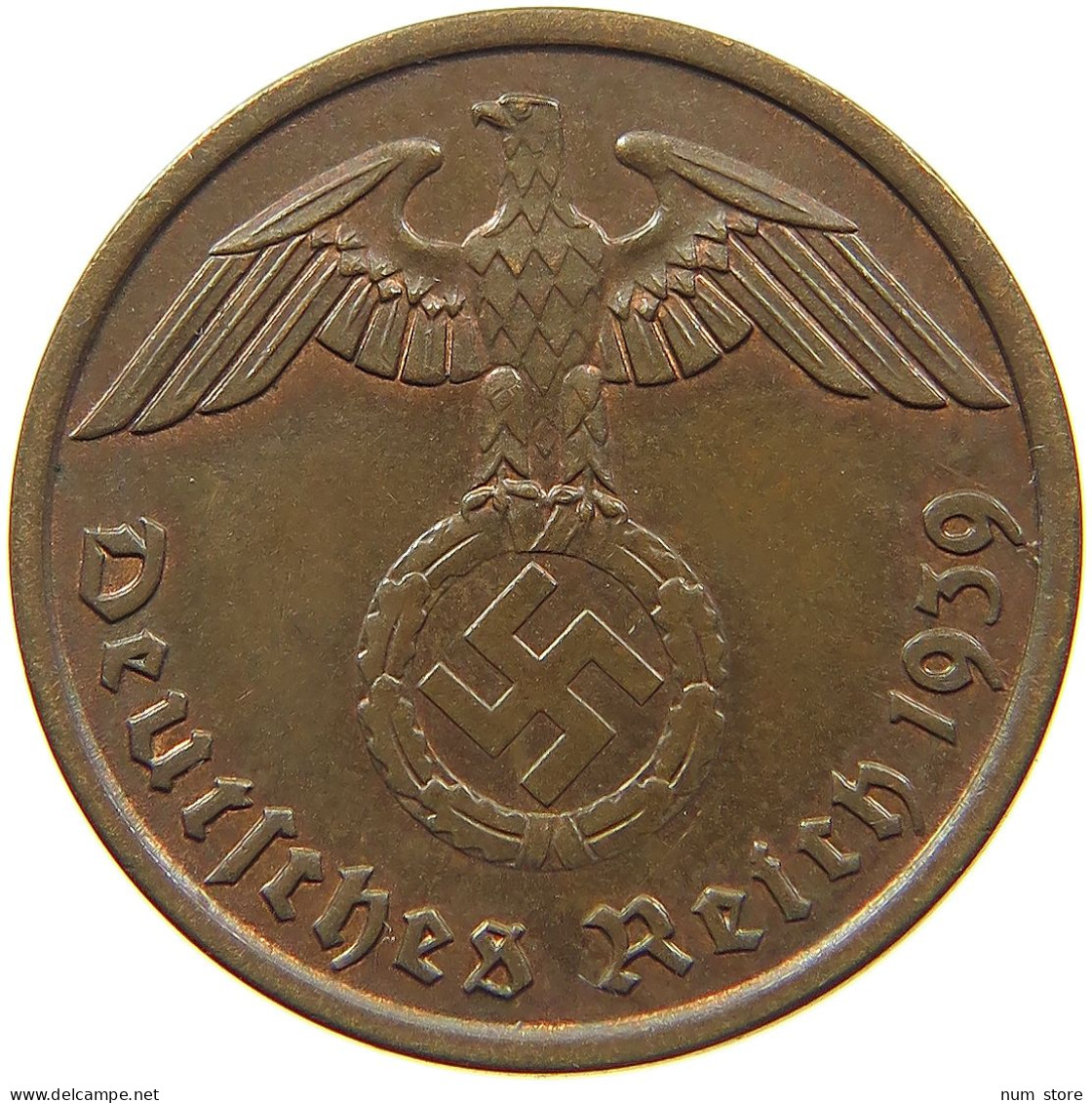 DRITTES REICH 2 PFENNIG 1939 A  #MA 100008 - 2 Reichspfennig