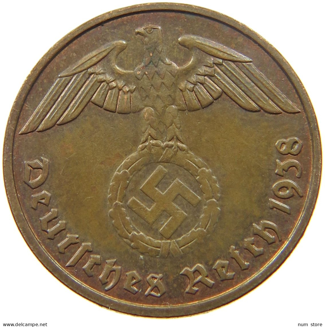 DRITTES REICH 2 PFENNIG 1938 E  #MA 011994 - 2 Reichspfennig