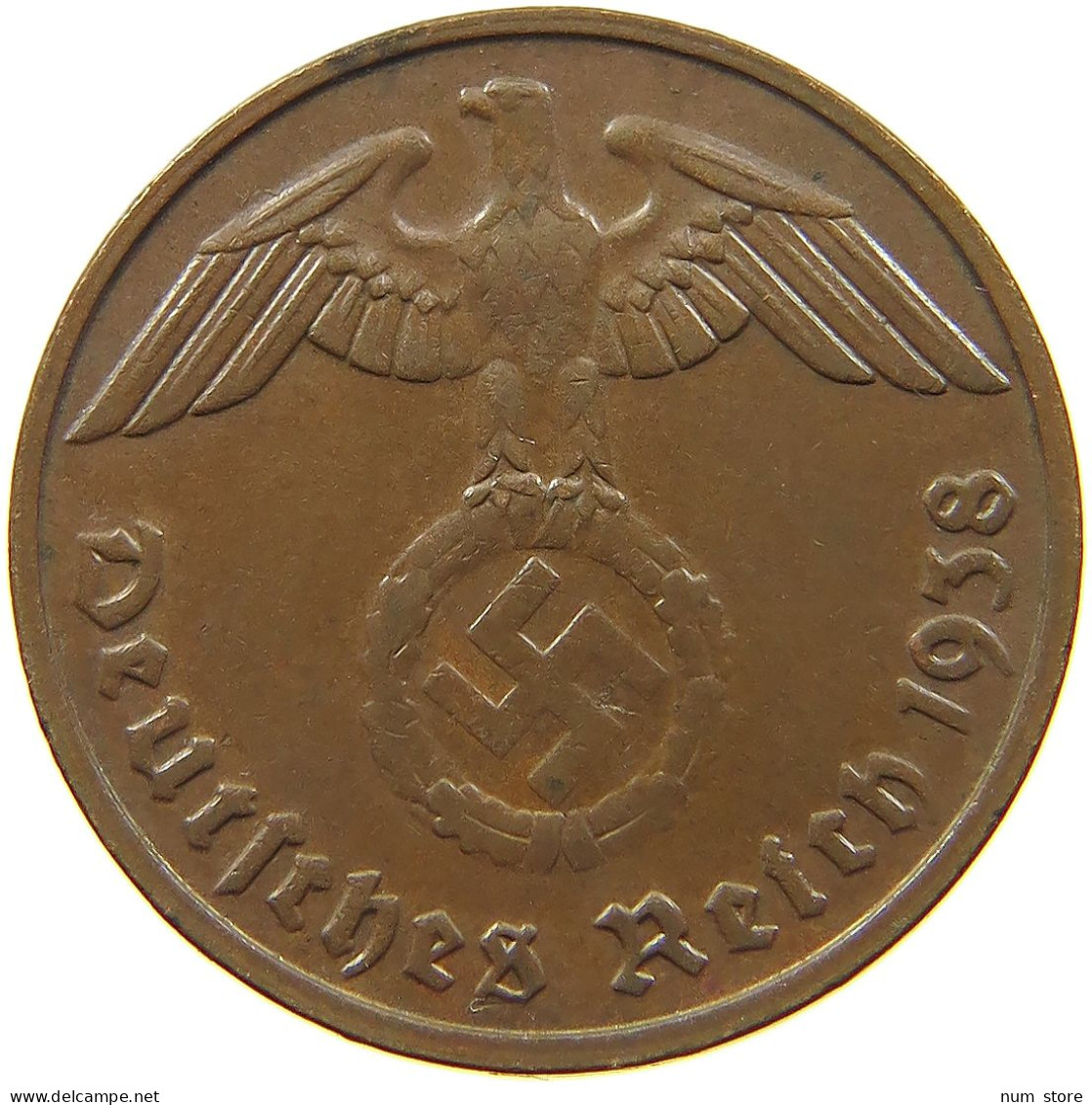 DRITTES REICH 2 PFENNIG 1938 G  #MA 100022 - 2 Reichspfennig