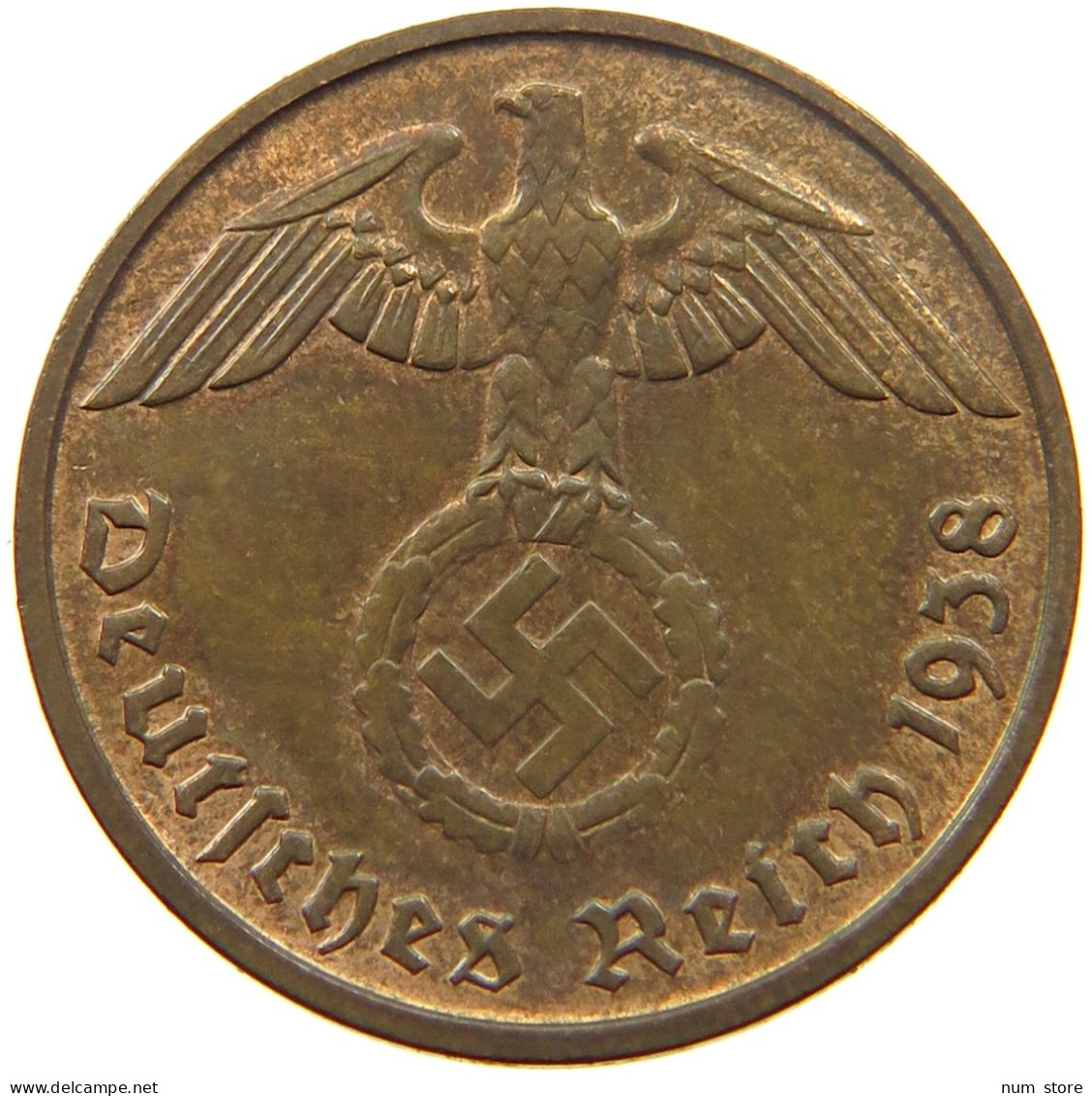 DRITTES REICH 2 PFENNIG 1938 D  #MA 011987 - 2 Reichspfennig