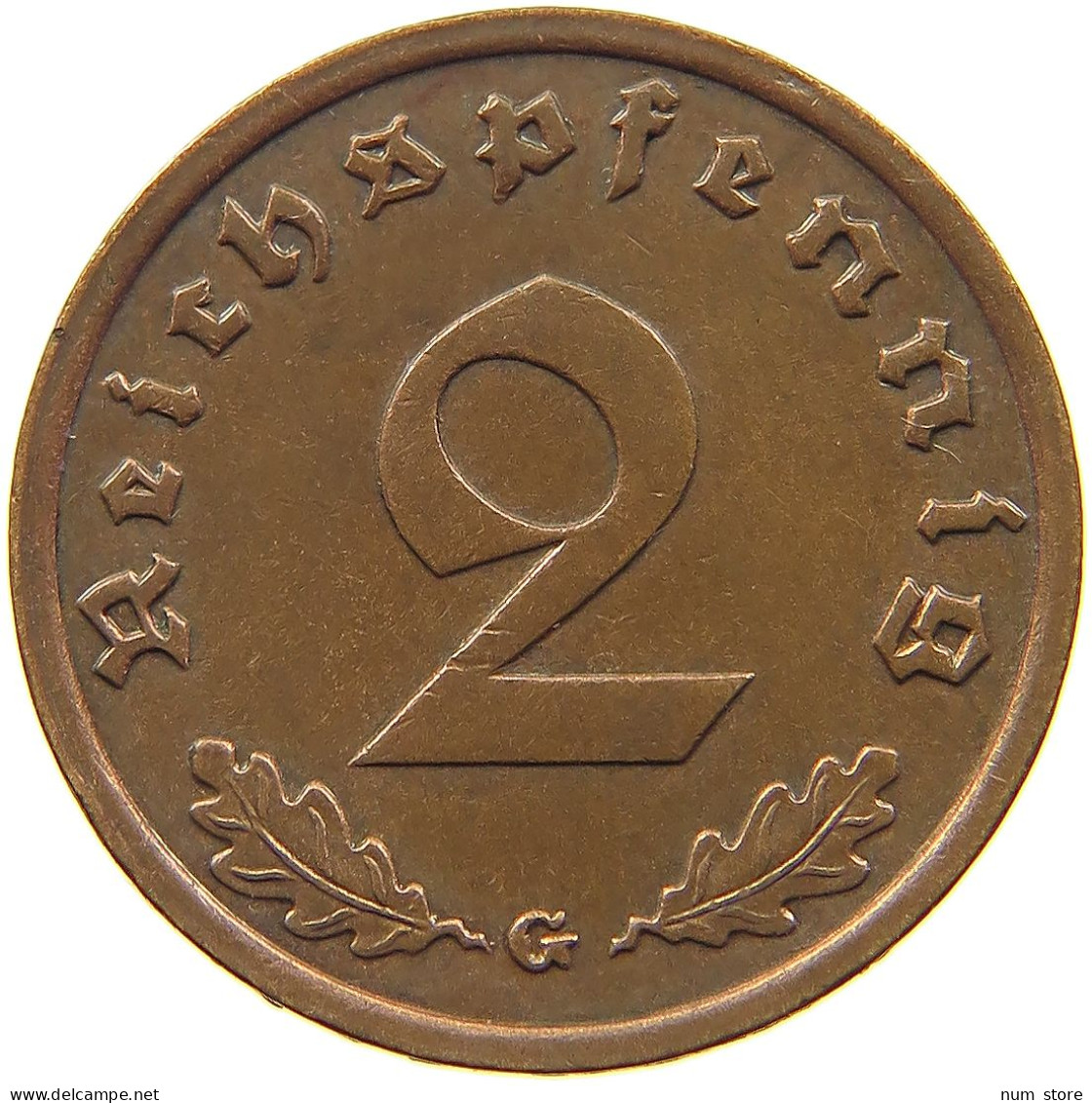 DRITTES REICH 2 PFENNIG 1938 G  #MA 100020 - 2 Reichspfennig
