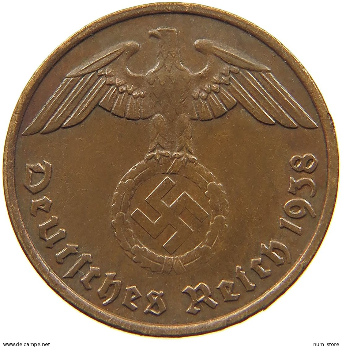 DRITTES REICH 2 PFENNIG 1938 G  #MA 100020 - 2 Reichspfennig