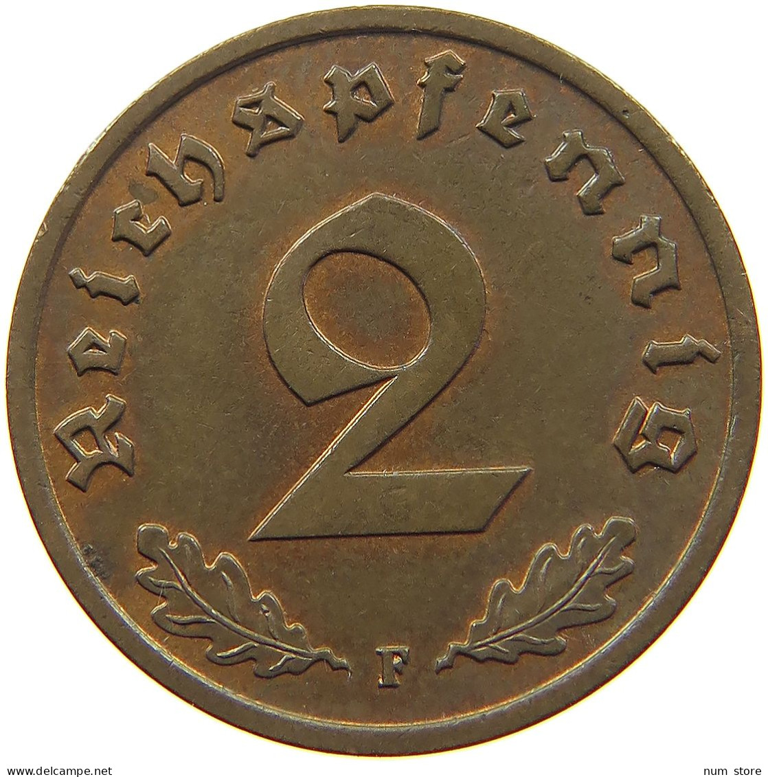 DRITTES REICH 2 PFENNIG 1937 F  #MA 100845 - 2 Reichspfennig