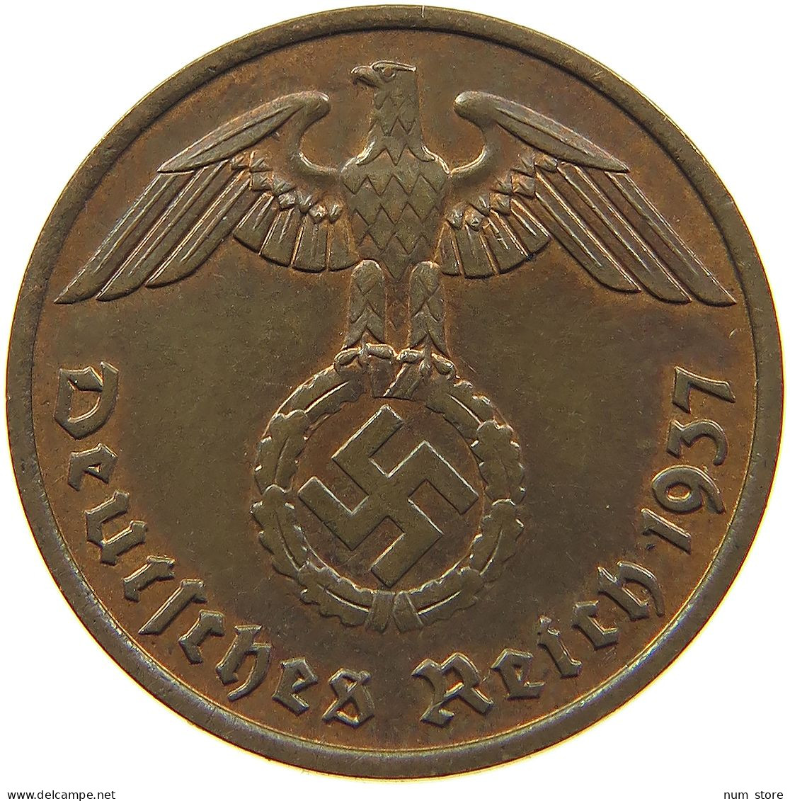 DRITTES REICH 2 PFENNIG 1937 F  #MA 100845 - 2 Reichspfennig