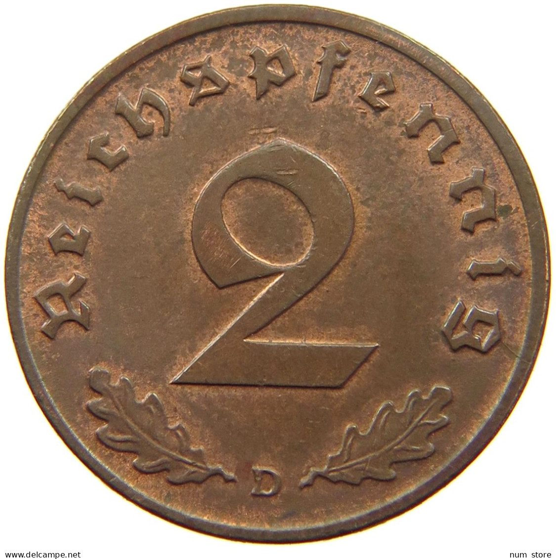 DRITTES REICH 2 PFENNIG 1938 B  #MA 011992 - 2 Reichspfennig