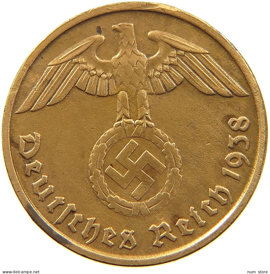 DRITTES REICH 2 PFENNIG 1938 D  #MA 100843 - 2 Reichspfennig