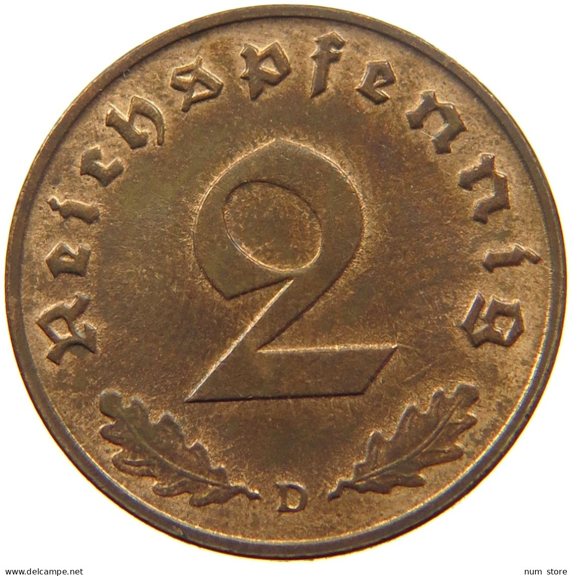 DRITTES REICH 2 PFENNIG 1938 D  #MA 011986 - 2 Reichspfennig