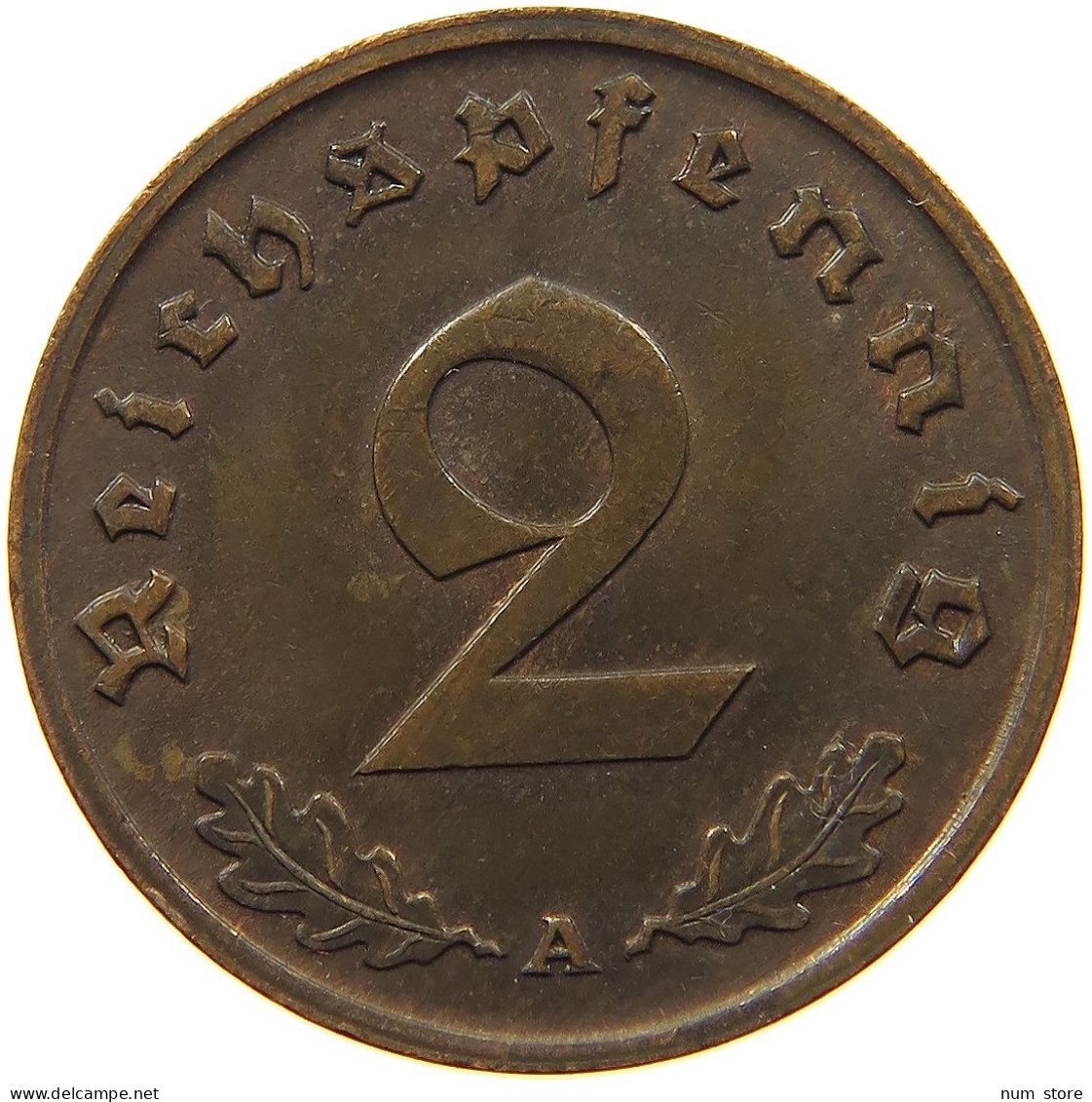 DRITTES REICH 2 PFENNIG 1937 A  #MA 100016 - 2 Reichspfennig