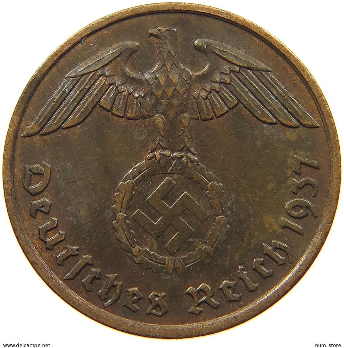 DRITTES REICH 2 PFENNIG 1937 A  #MA 100016 - 2 Reichspfennig