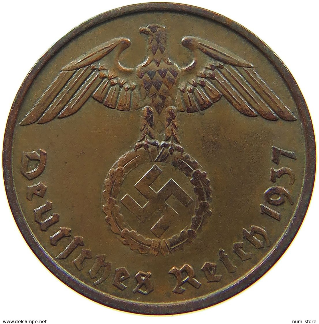 DRITTES REICH 2 PFENNIG 1937 A  #MA 100014 - 2 Reichspfennig