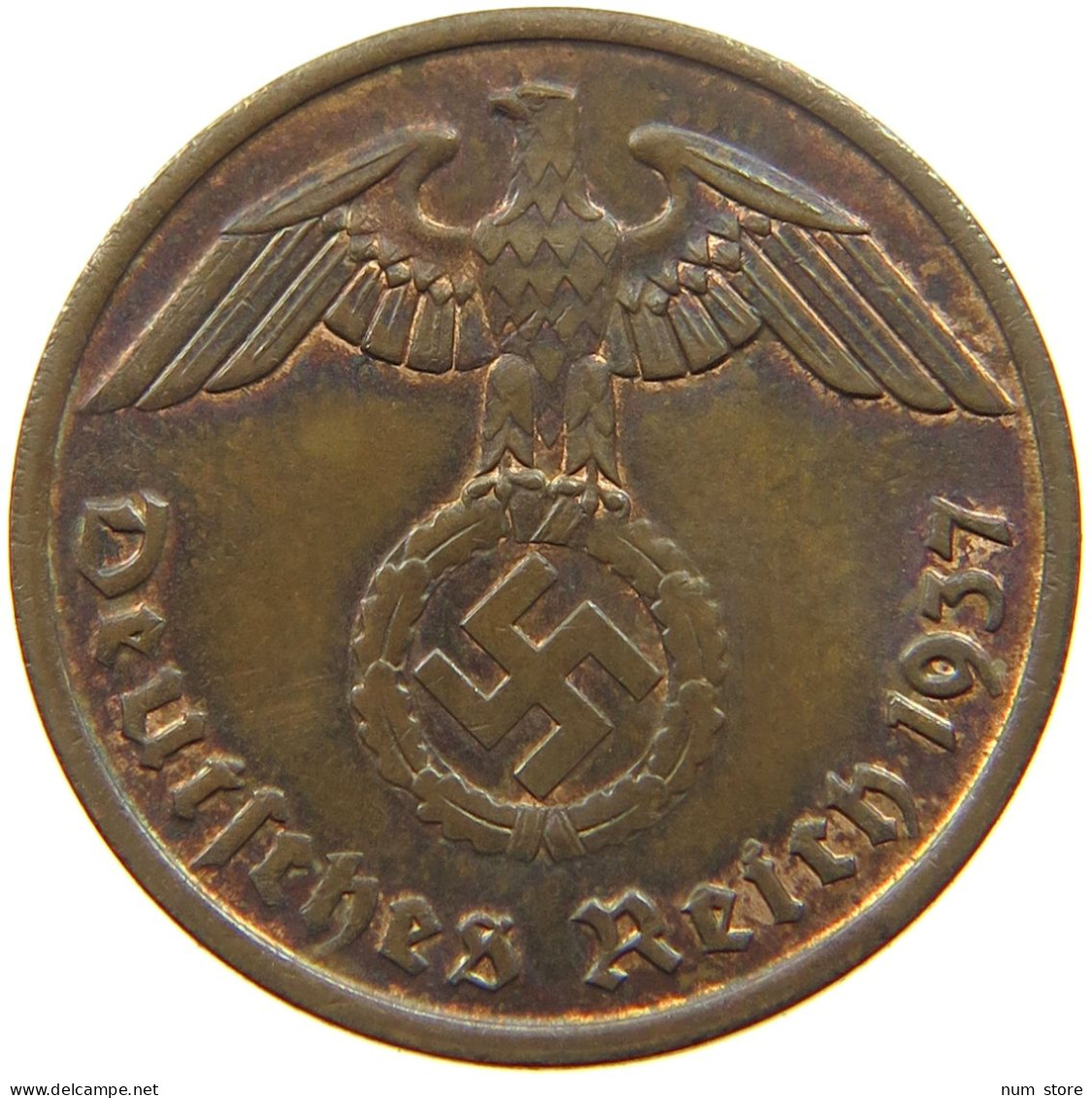 DRITTES REICH 2 PFENNIG 1937 A  #MA 011981 - 2 Reichspfennig