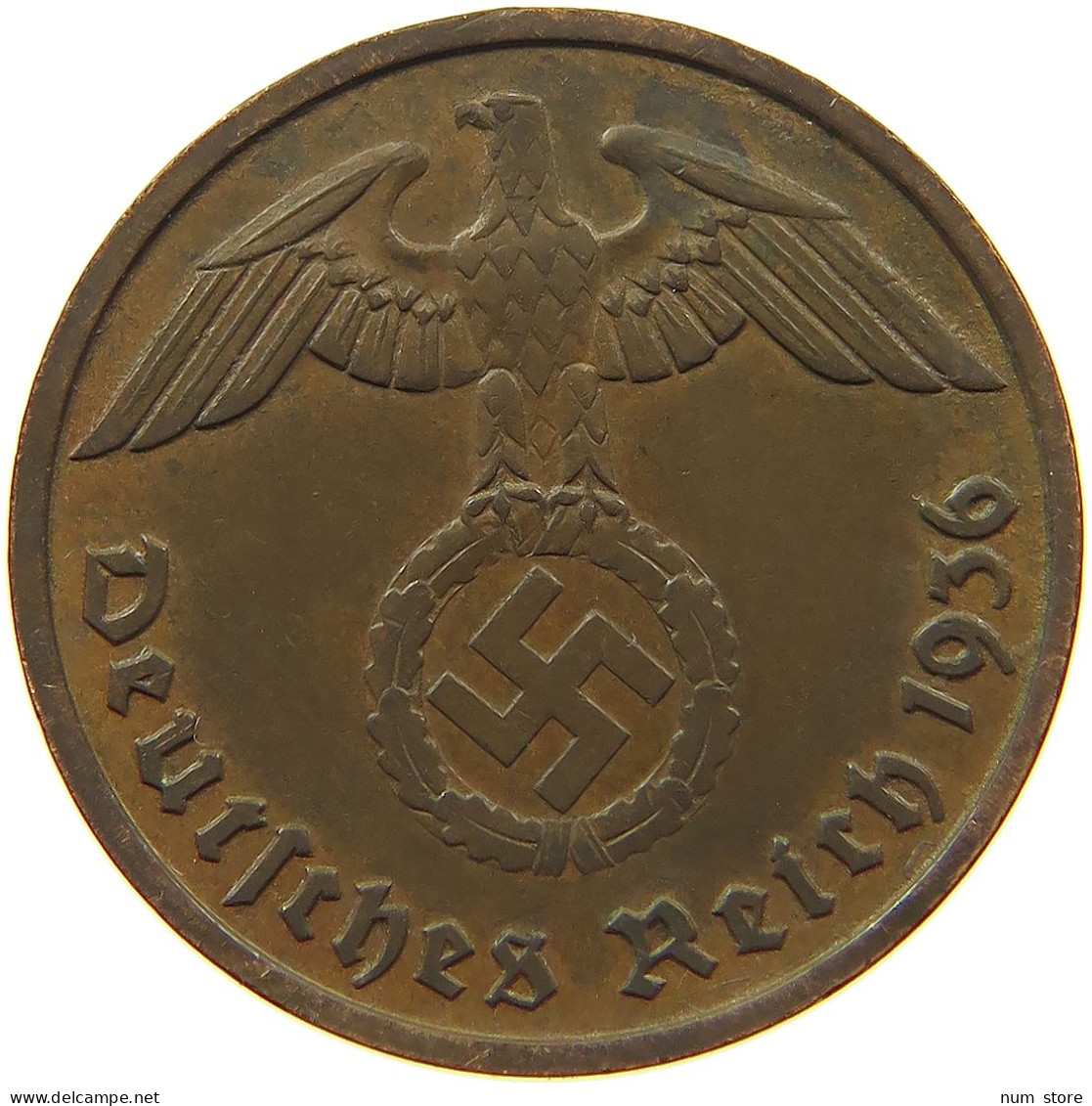 DRITTES REICH 2 PFENNIG 1936 D  #MA 100007 - 2 Reichspfennig