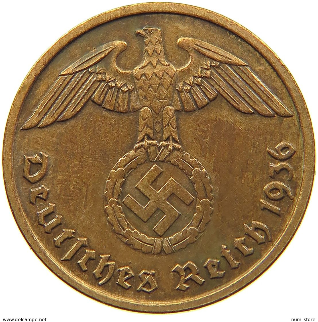 DRITTES REICH 2 PFENNIG 1936 D  #MA 100025 - 2 Reichspfennig