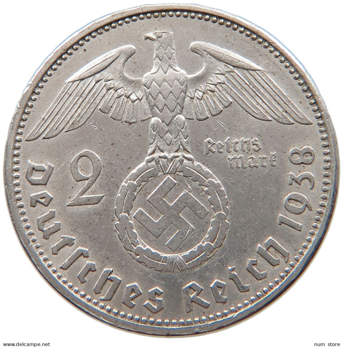 DRITTES REICH 2 MARK 1938 A  #MA 068785 - 2 Reichsmark