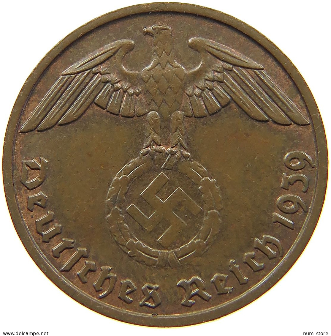 DRITTES REICH 2 PFENNIG 1939 B  #MA 100846 - 2 Reichspfennig