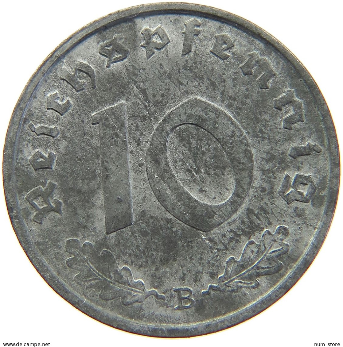 DRITTES REICH 10 PFENNIG 1943 B  #MA 102660 - 10 Reichspfennig