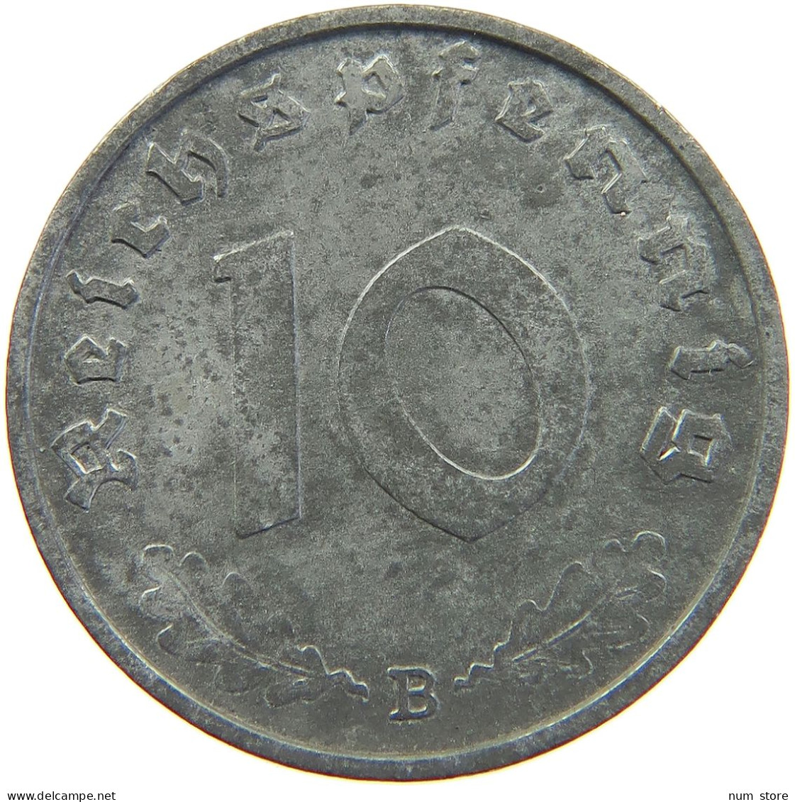 DRITTES REICH 10 PFENNIG 1943 B  #MA 102662 - 10 Reichspfennig