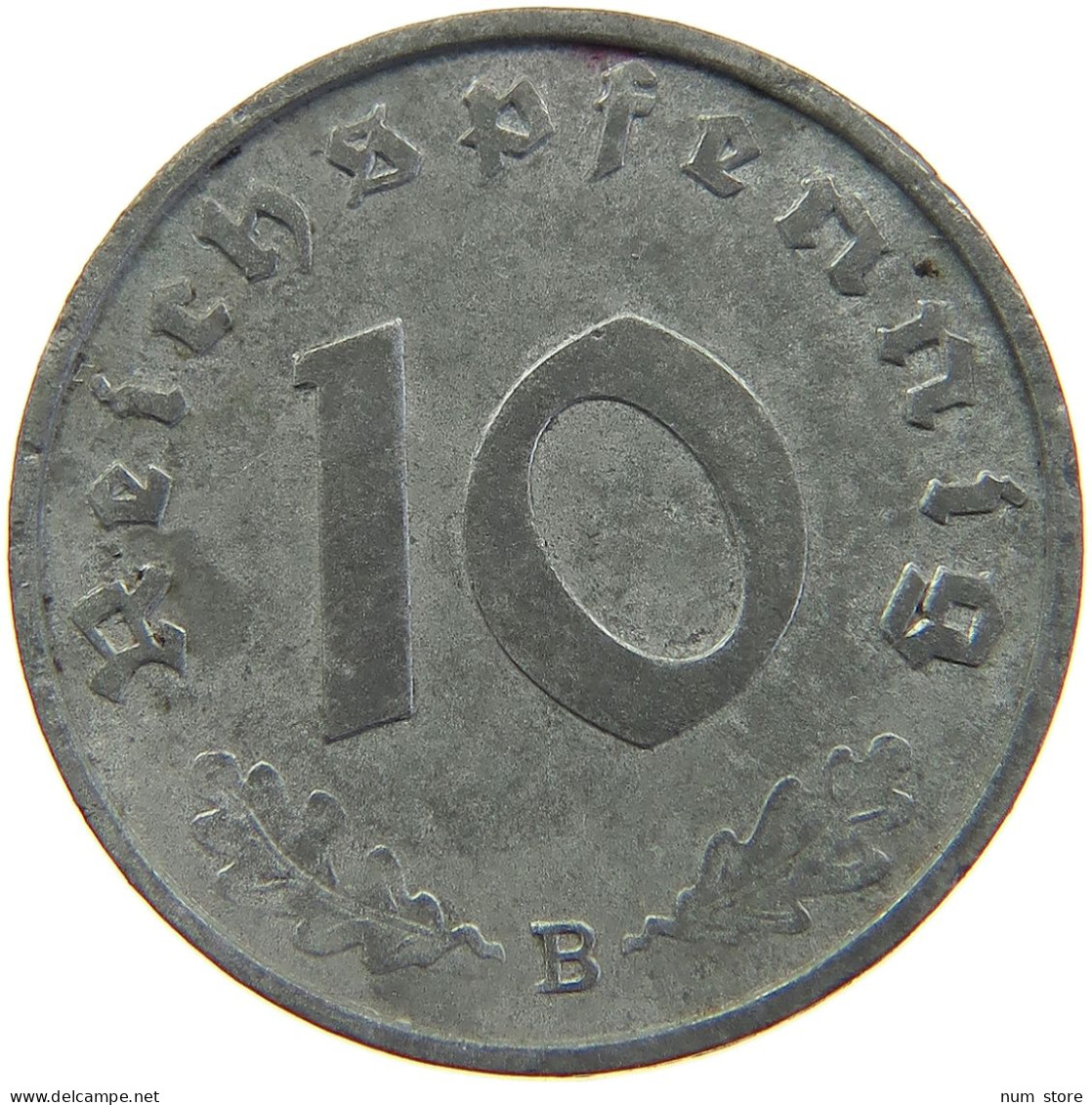 DRITTES REICH 10 PFENNIG 1943 B  #MA 102661 - 10 Reichspfennig