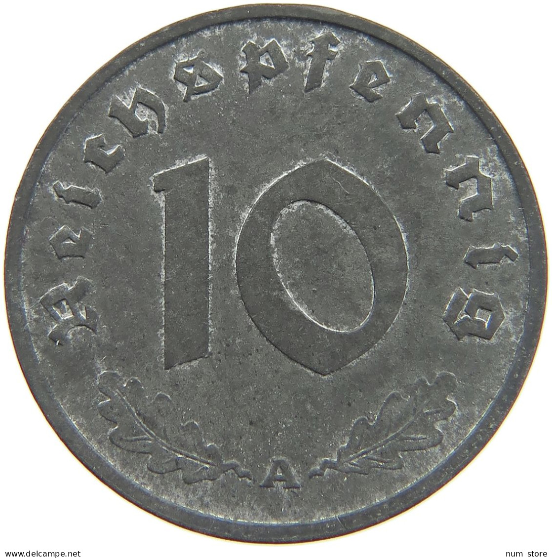 DRITTES REICH 10 PFENNIG 1943 A  #MA 021973 - 10 Reichspfennig