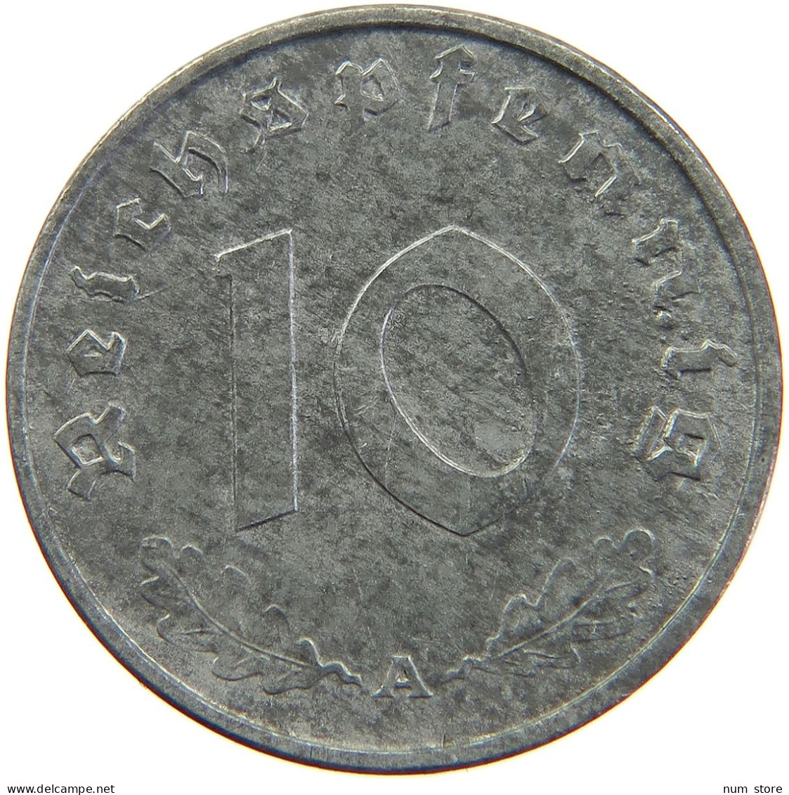DRITTES REICH 10 PFENNIG 1943 A  #MA 102655 - 10 Reichspfennig